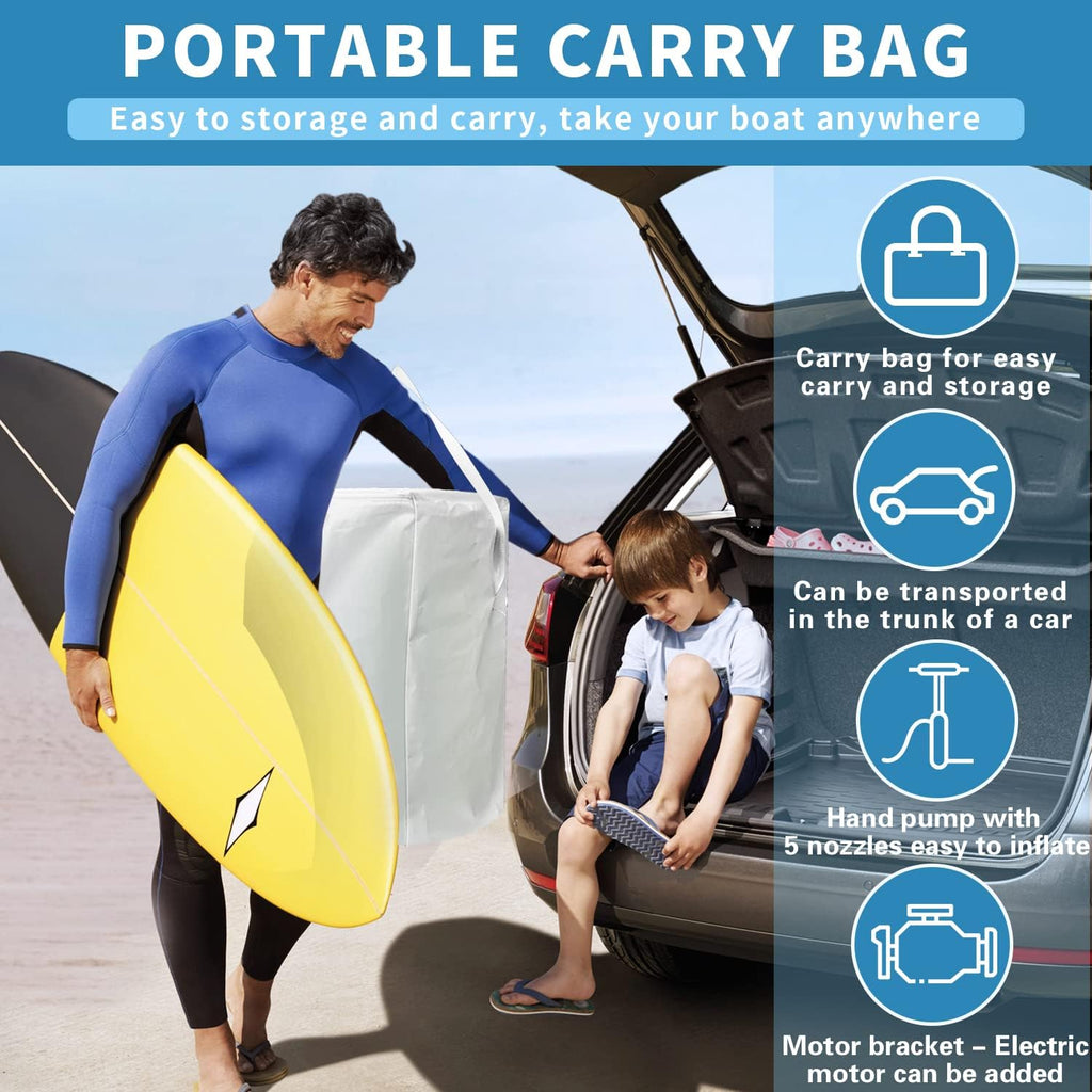 10ft Inflatable Boat with Oars Air Pump L3893