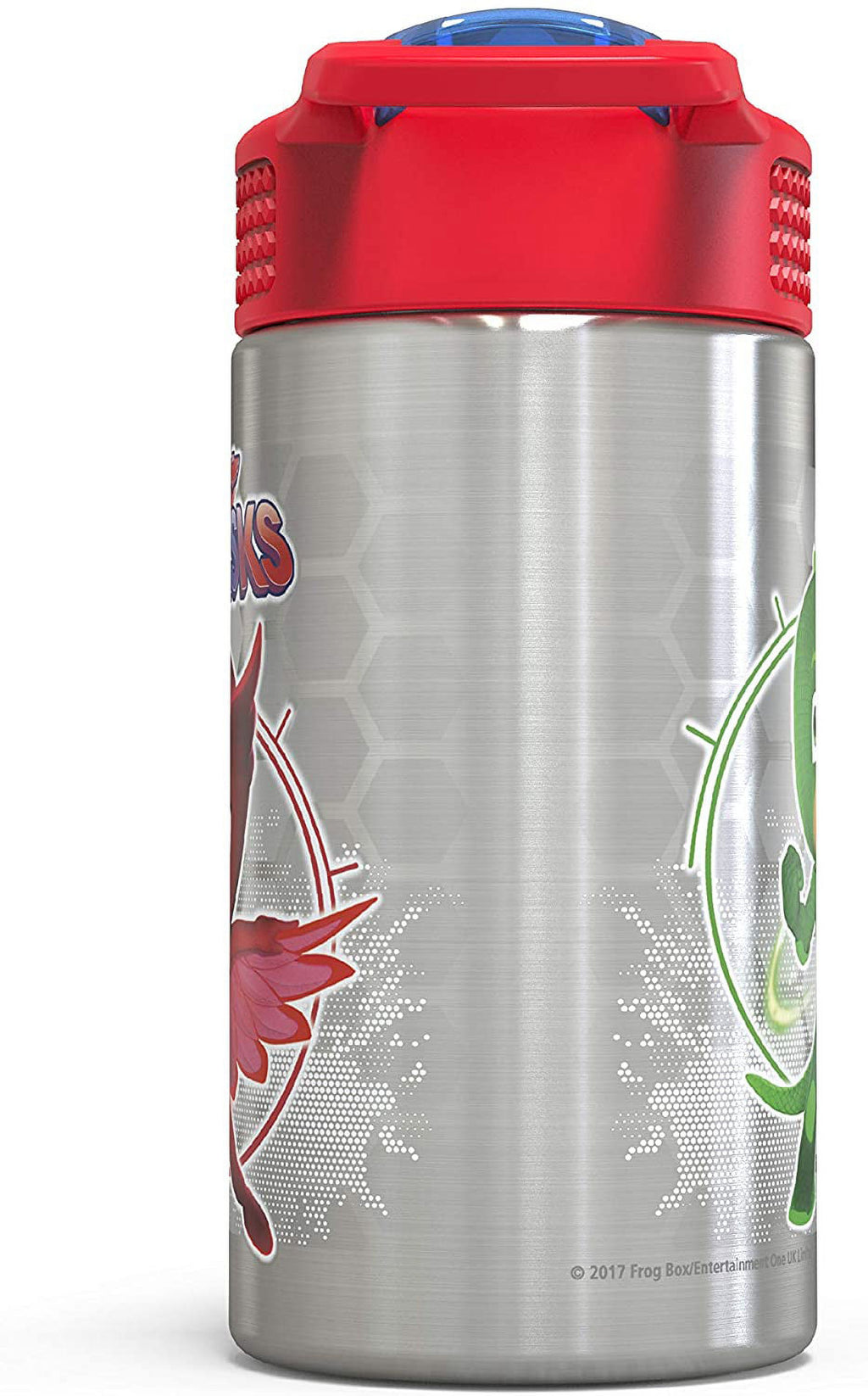 15.5oz Stainless Steel Kids Water Bottle with Flip-up Straw Spout O719604