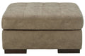 Oversized Fabric Accent Ottoman in Pebble Beige W801189