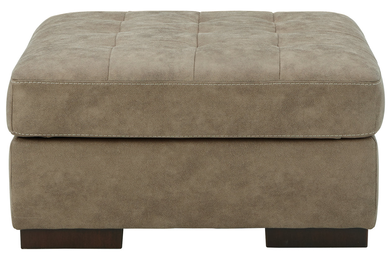 Oversized Fabric Accent Ottoman in Pebble Beige W801189