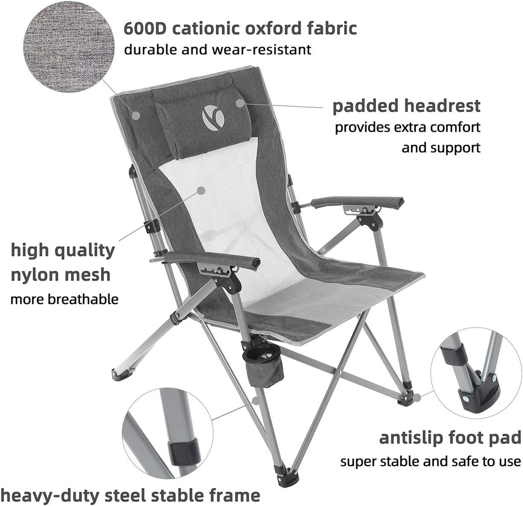 Folding Camping Chair 4 Position Portable Outdoor Chair Z961