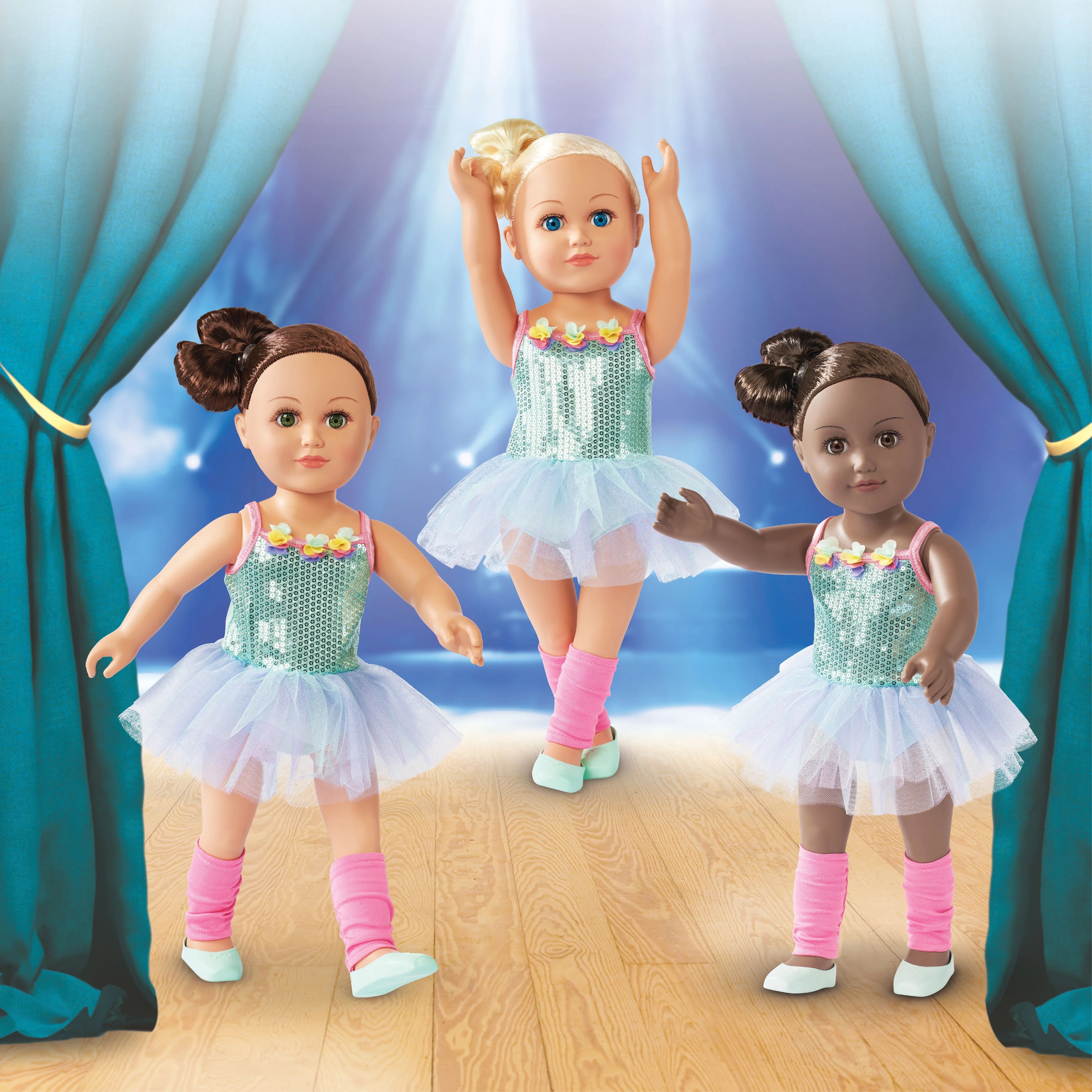 18 inch Posable Doll with Brown Eyes H341