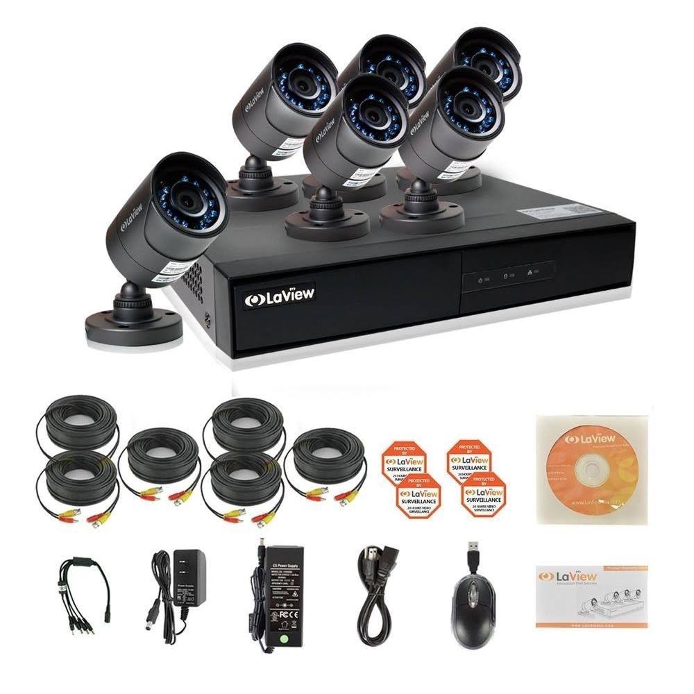 6 HD 720p Security Camera System, 8 Channel CCTV B97398