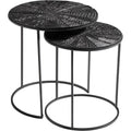 Nesting Table Set of 2 Bronze Black Finish U98857