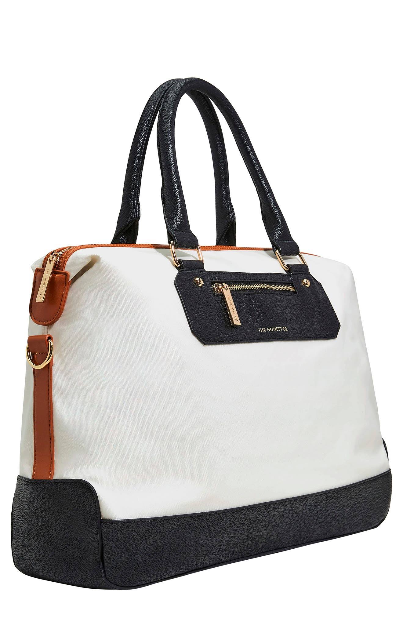 Cream/Black Crosstown Carryall Travel Tote A8535