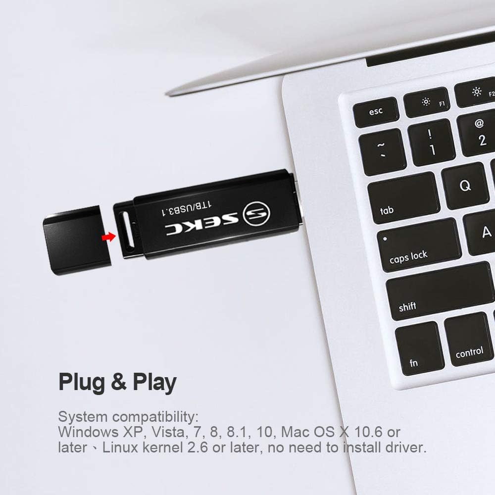 1TB USB 3.1 Flash Drive, Black F940434