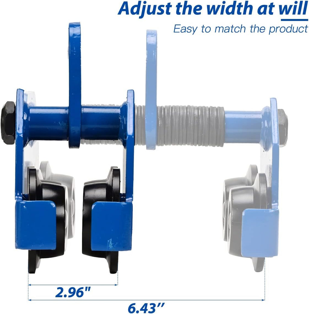 Heavy Duty Push Beam Trolley, 4400LBS Capacity, 3-6.5 in Adjustable Flange I1062