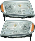 Headlight Assembly for 2012 2013 2014 Honda Pilot Driver and Passenger Side with Bulbs D164582