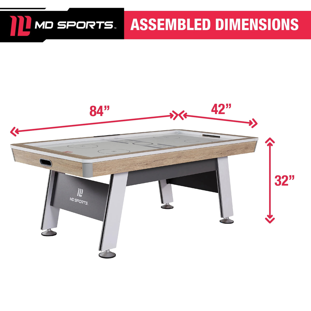 7' Air Powered Hockey Table With Pusher and Puck Set Y275