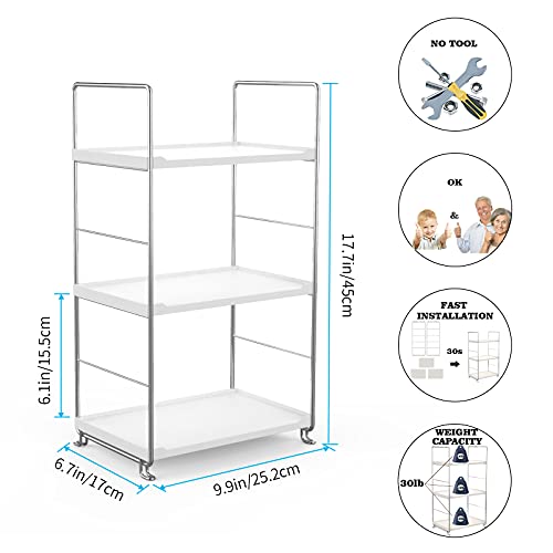 Chrome 3-Tier Bathroom Organizer Countertop Shelf K3248