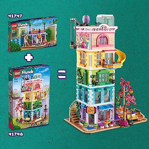 LEGO Friends Heartlake City Community Center 41748 Building Toy Set, 6 Mini-Dolls, Pet Dog C7145