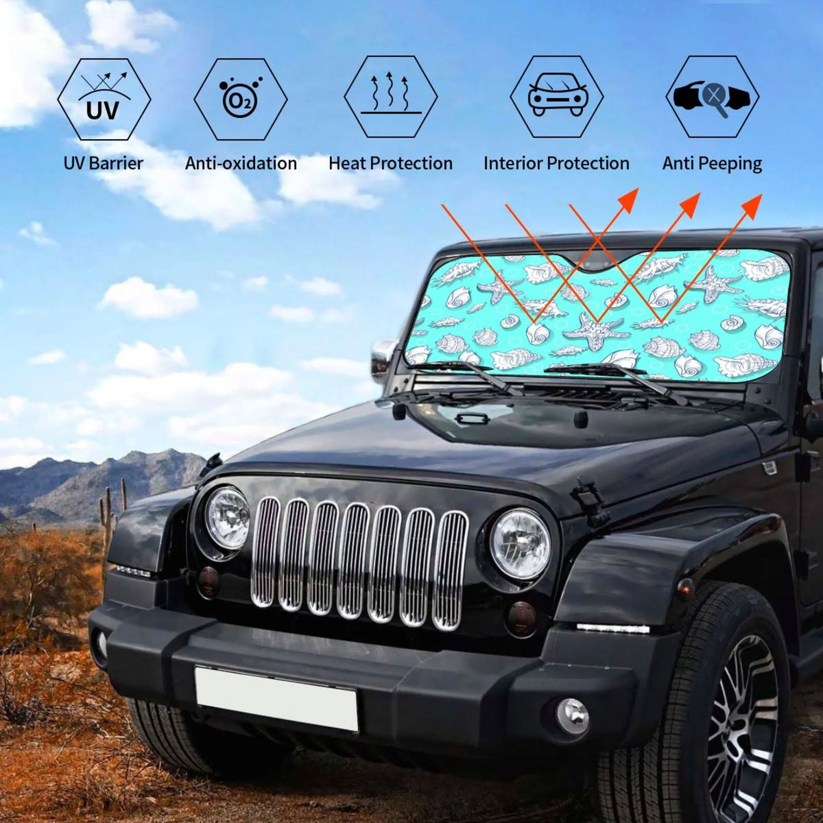 Small Foldable Car Windshield Sun Shade N412006