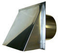 6 inch Round Stainless Steel Wall Cap with Damper A591