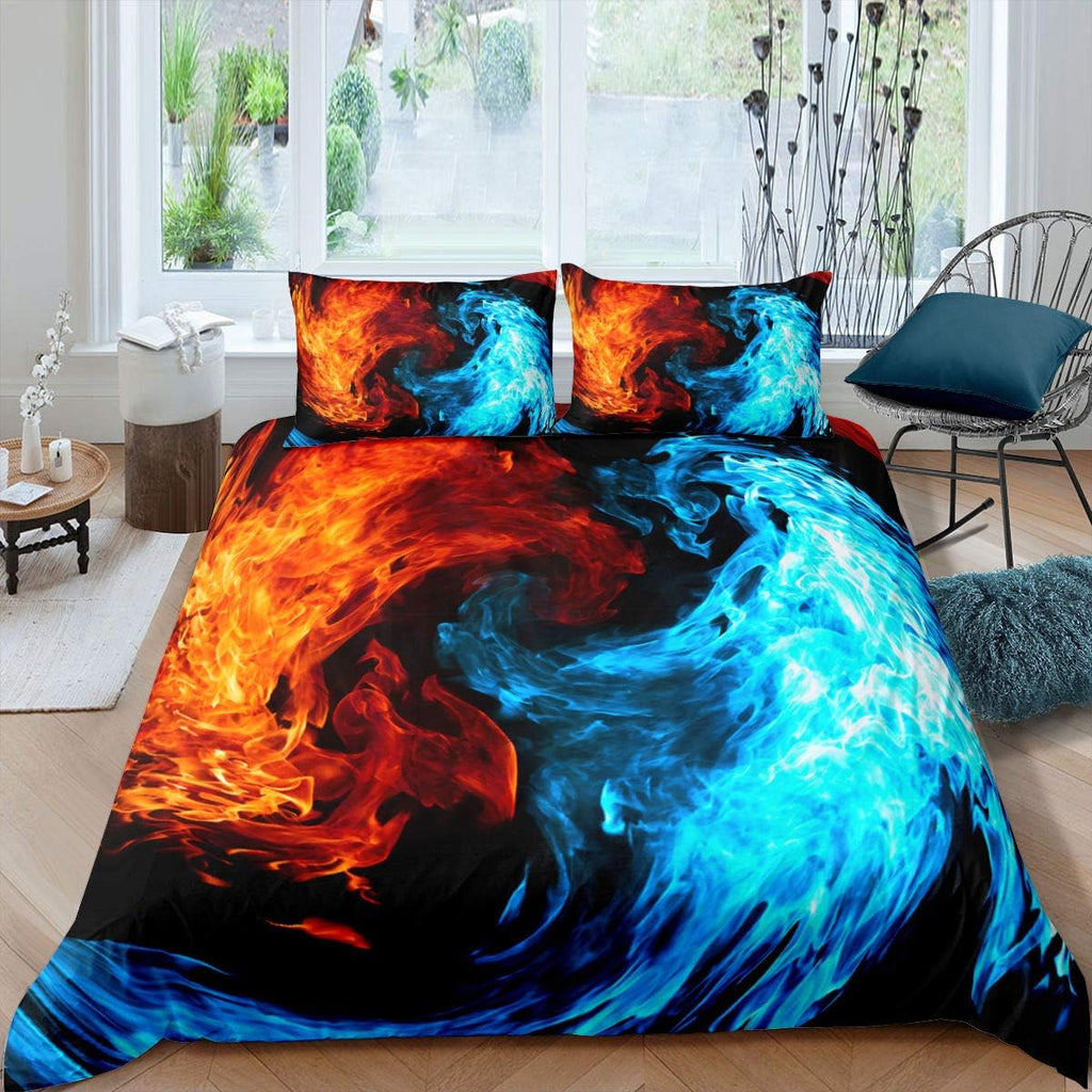 Black White Twin Size Kids Soccer Comforter Cover Bedding Set E933