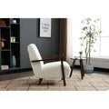 White Microsuede Accent Arm Chair N5828