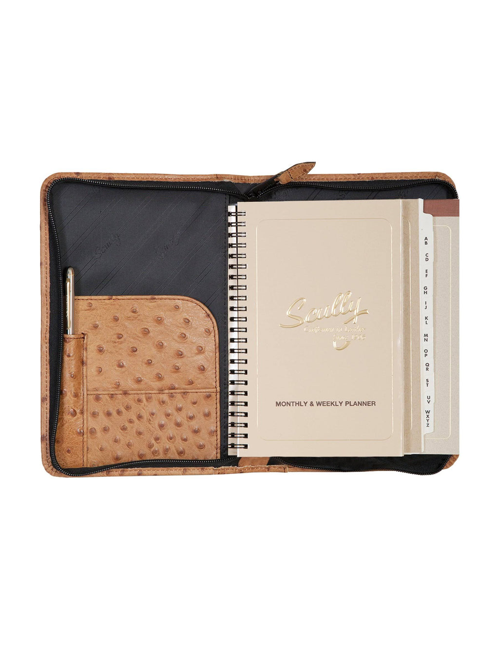 Leather Zip Weekly Planner Q918442