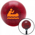 Orange Man in a Canoe Red Metal Flake Shift Knob with M16 x 1.5 Insert Y620114