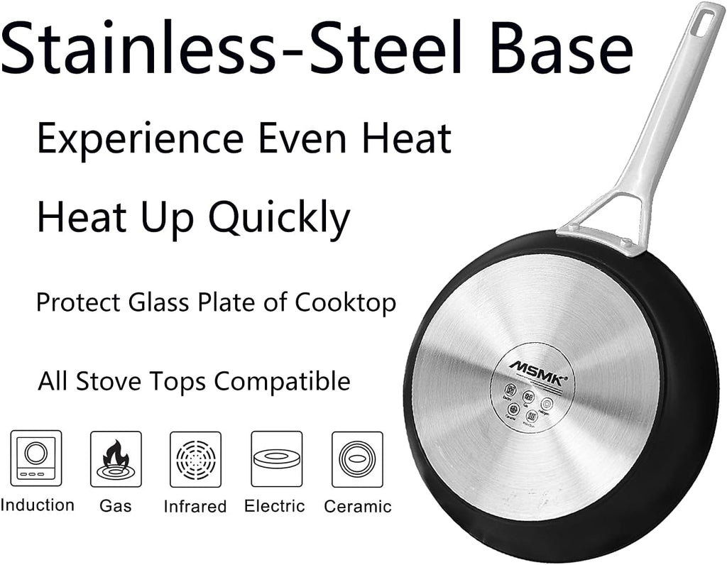10-inch Nonstick Stainless-steel Frying Pan with Lid N3765