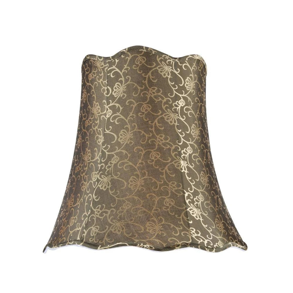 Light Gold Scallop Bell Lamp Shade D855