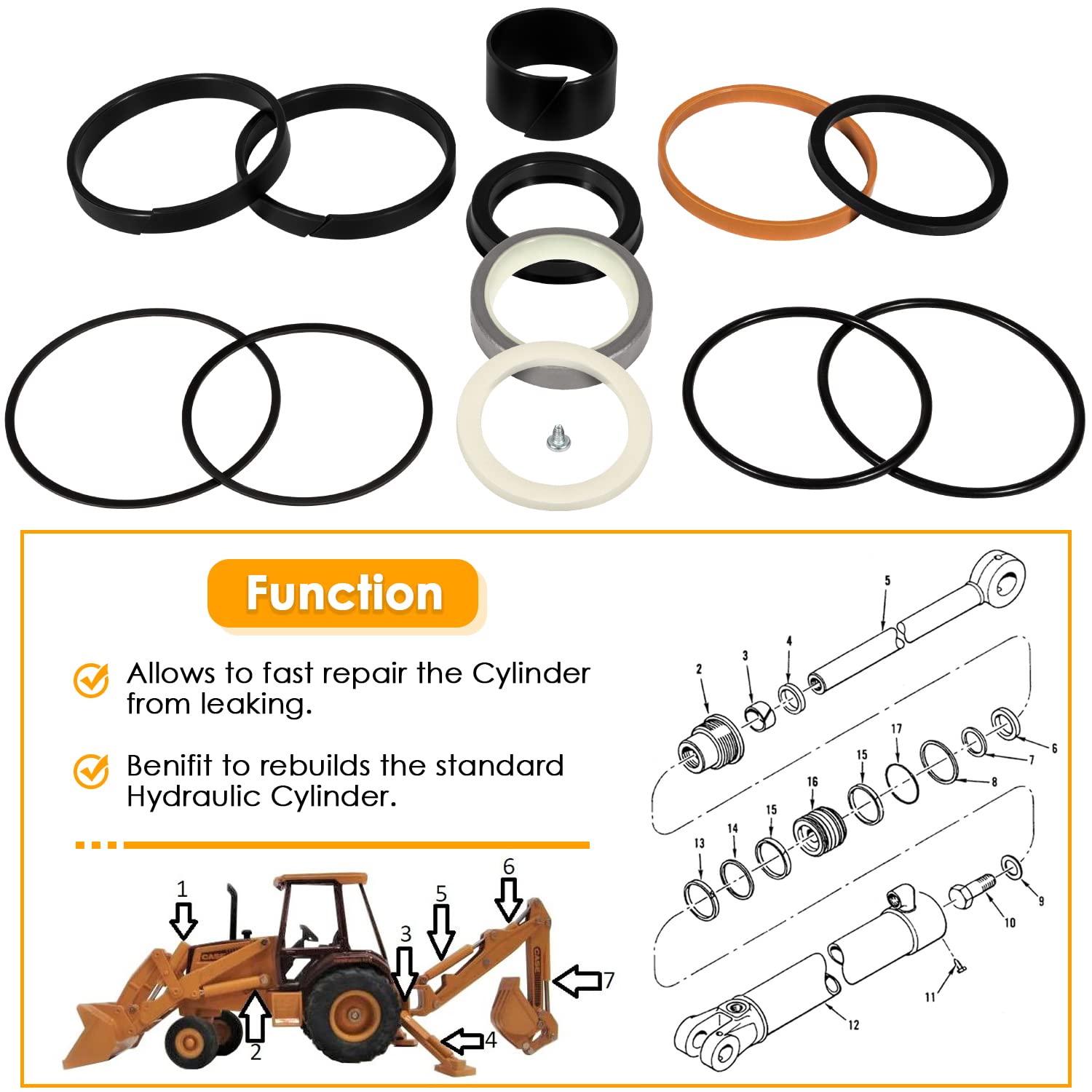 Hydraulic Cylinder Seal Kit B564069