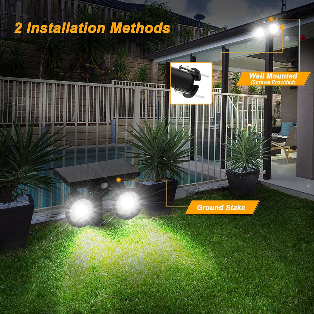 4 Pack Solar Motion Sensor Outdoor Spot Lights F321