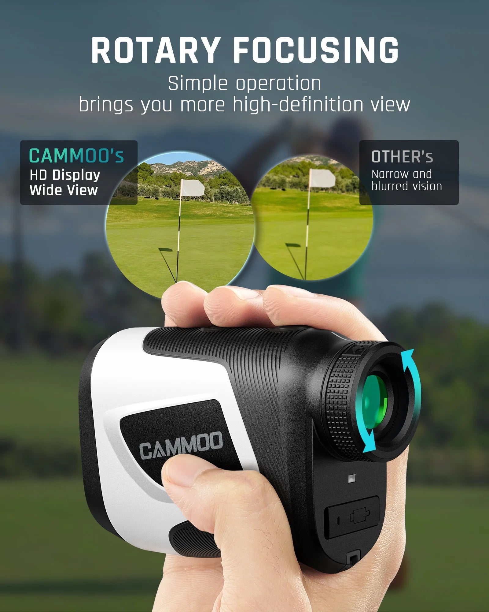 1100Y 6X Magnification Slope Golf Rangefinder P49785