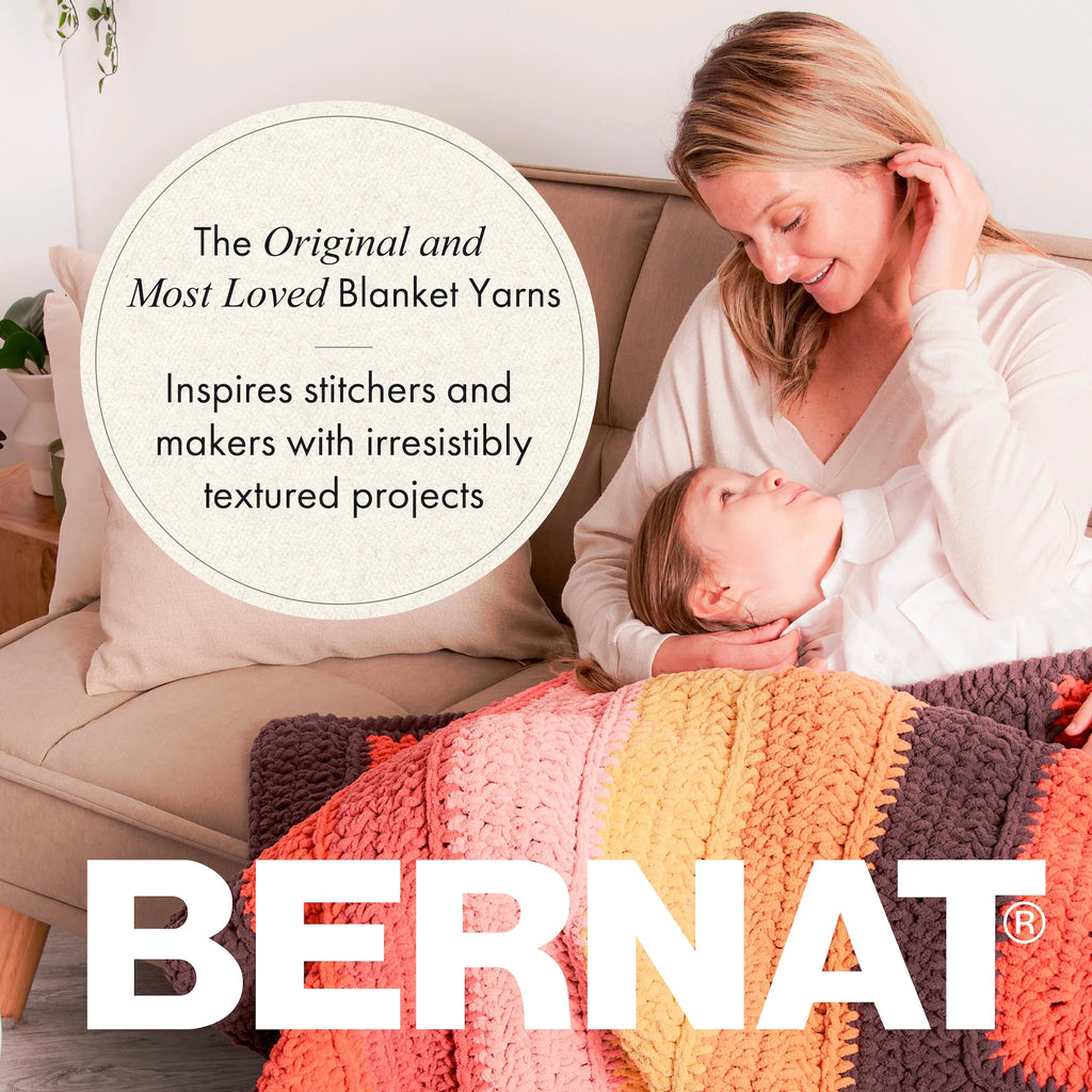 Bernat Blanket Extra Thick Jumbo Polyester Yarn, Clay, 21.2oz, 72 Yards (2 Pack) S818