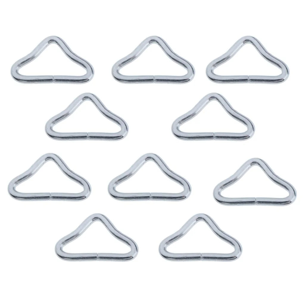 Metal Triangle Buckle, 1.5'' Dia Loop for Trampoline Mat, Leather, Craft Q20119