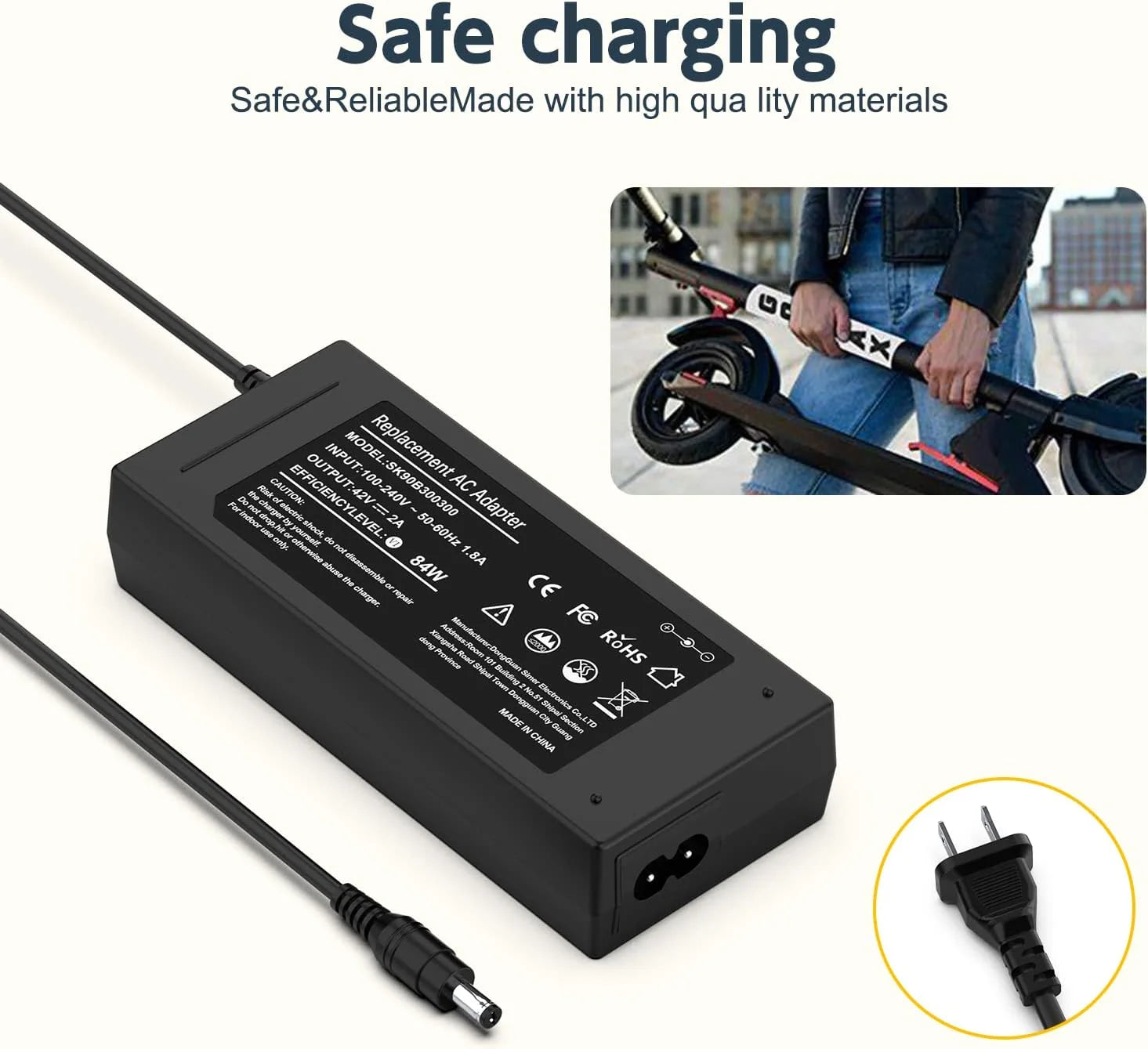 42V 2A Charger for Folding Bike Y302898