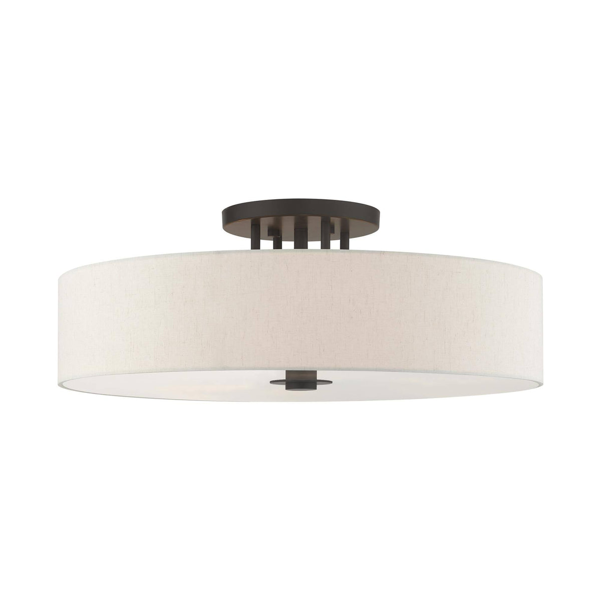 6 Light English Bronze Semi Flush Mount O5164