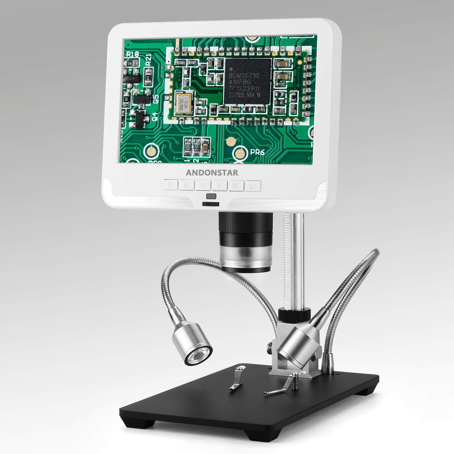 Digital Microscope 7 Inches LCD 1080P 200X Magnification Soldering Tool A8890