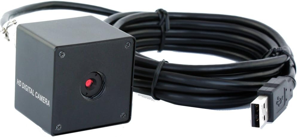 Mini Aluminum Black USB Security Camera with 170degree Wide Angle Fisheye Lens and 3Meters USB Cable L963
