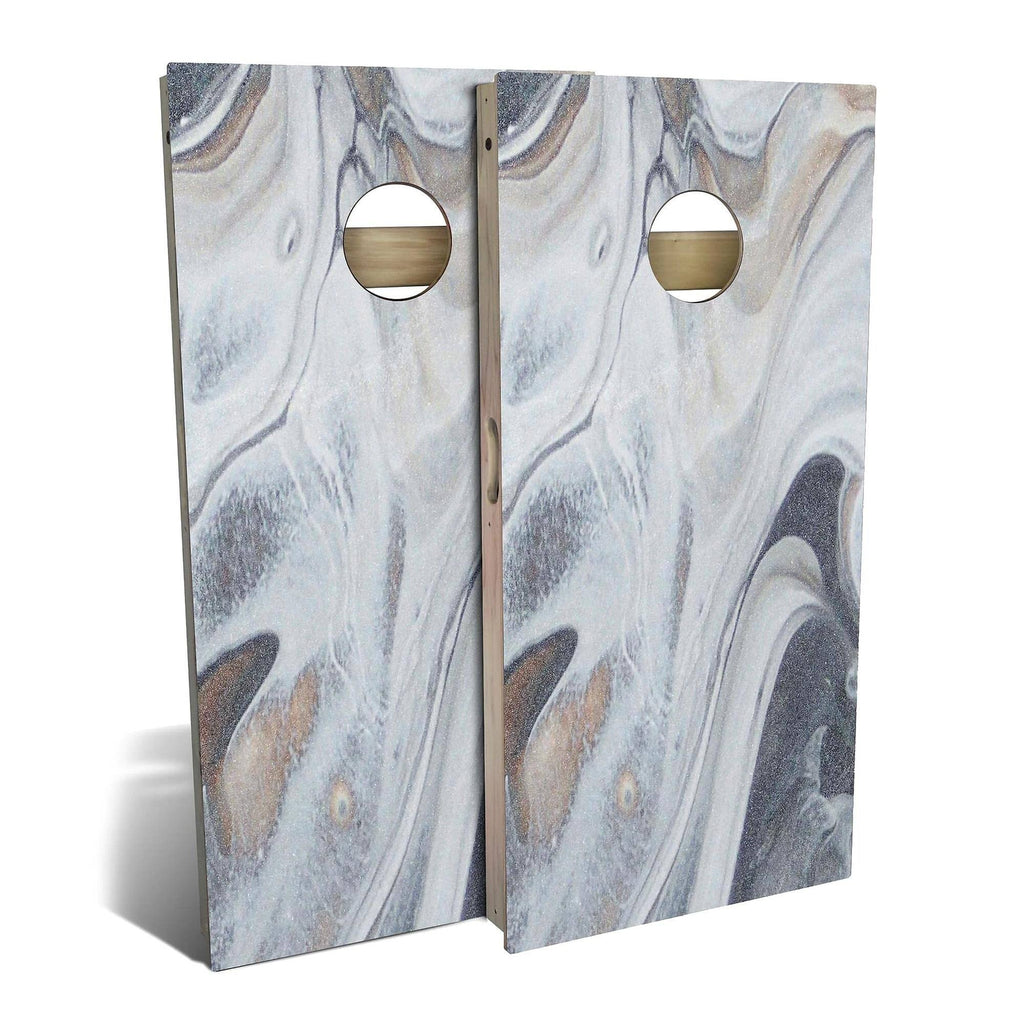 Gray Marble Cornhole Set 2x3 Boards Y337