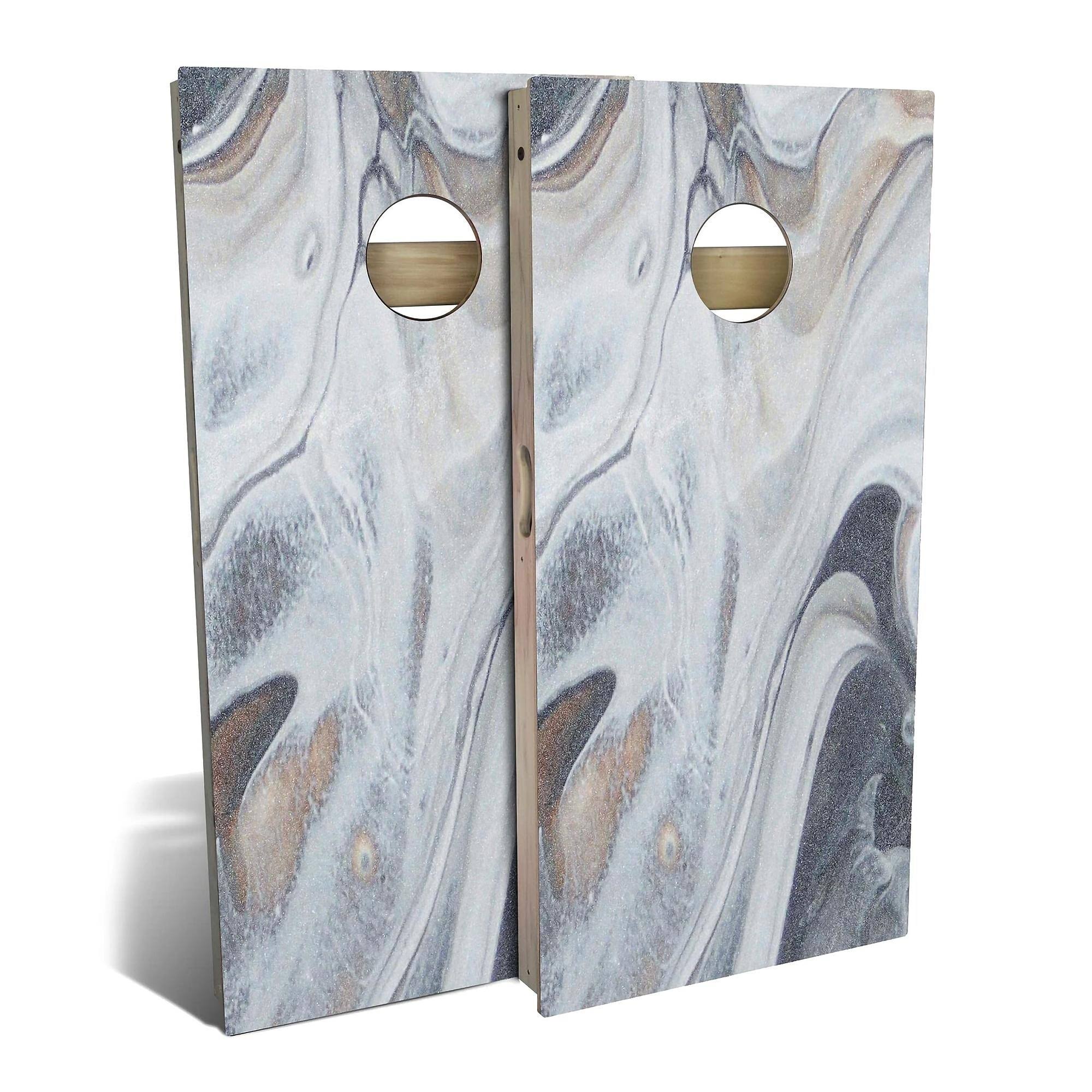 Gray Marble Cornhole Set 2x3 Boards Y337