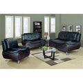 Black Leather Sofa Set B84031