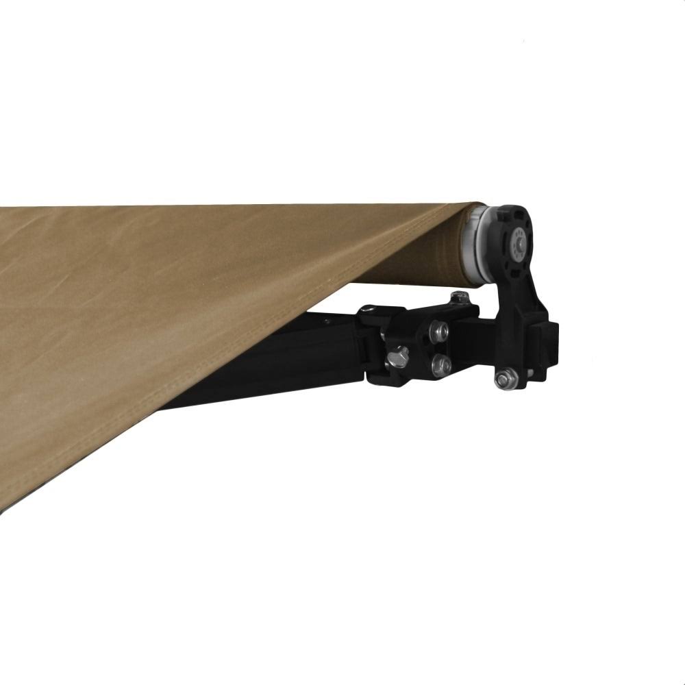 10 x 8 ft. Black Retractable Patio Canopy Awning V7777