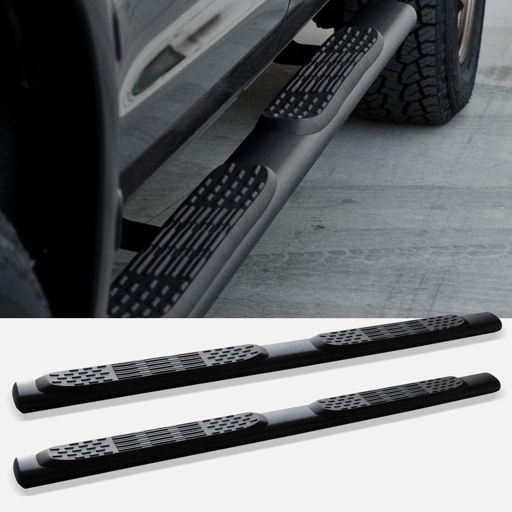 5 Oval Side Step Nerf Bars Matte Black D9071