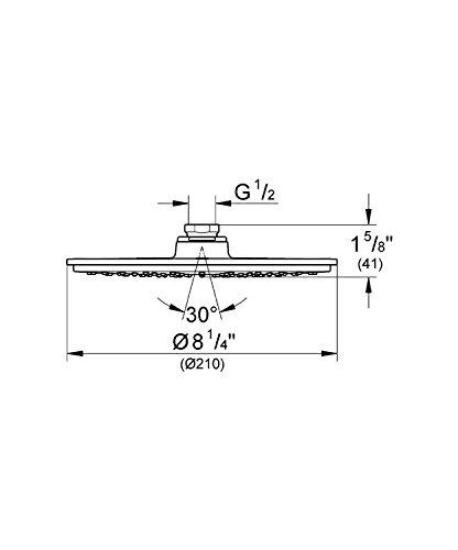 Chrome 210 1-Spray Showerhead T7300