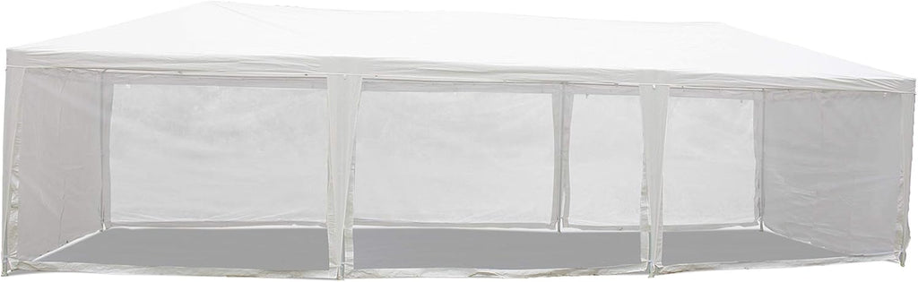 10'x30' White Canopy Tent with Mesh Side Wall Y19479