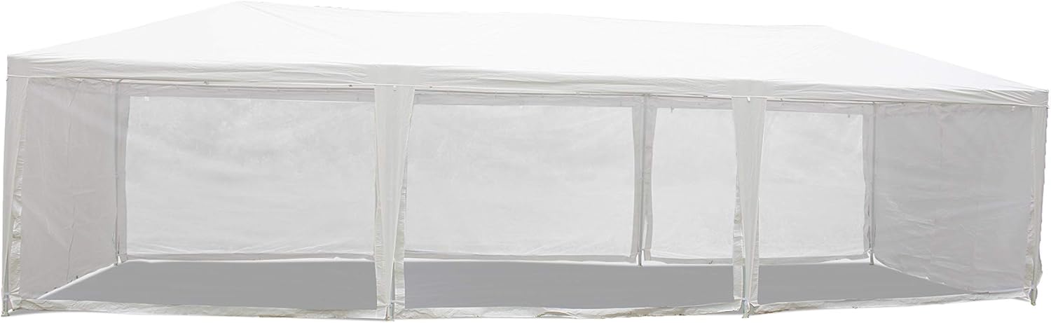 10'x30' White Canopy Tent with Mesh Side Wall Y19479