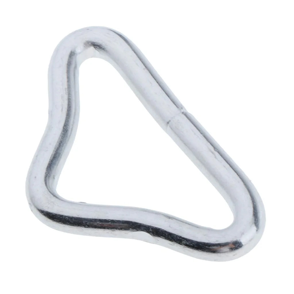 Metal Triangle Buckle, 1.5'' Dia Loop for Trampoline Mat, Leather, Craft Q20119