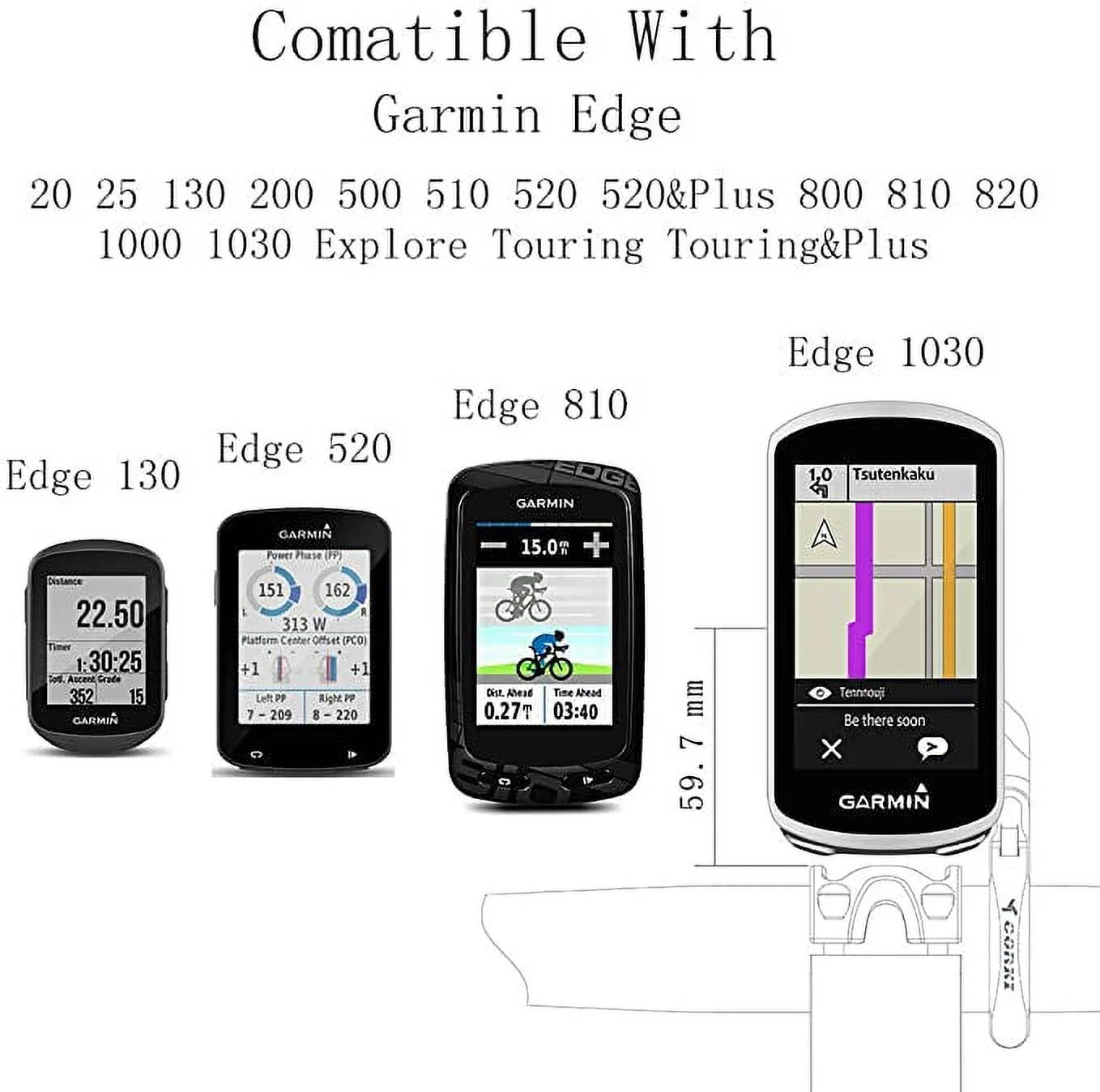 Bike Handlebar Computer Combo Mount for Garmin Edge and GoPro and NiteRider Adapter U17118
