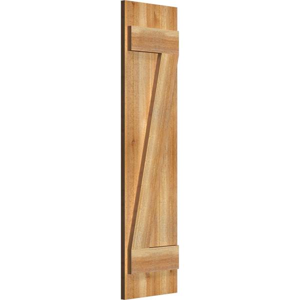Rough Sawn Western Red Cedar Board-n-Batten Shutters with Z-Bar S1014
