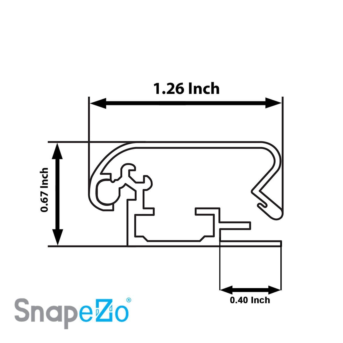 Black Snap Frame Poster Size 22x56 D119