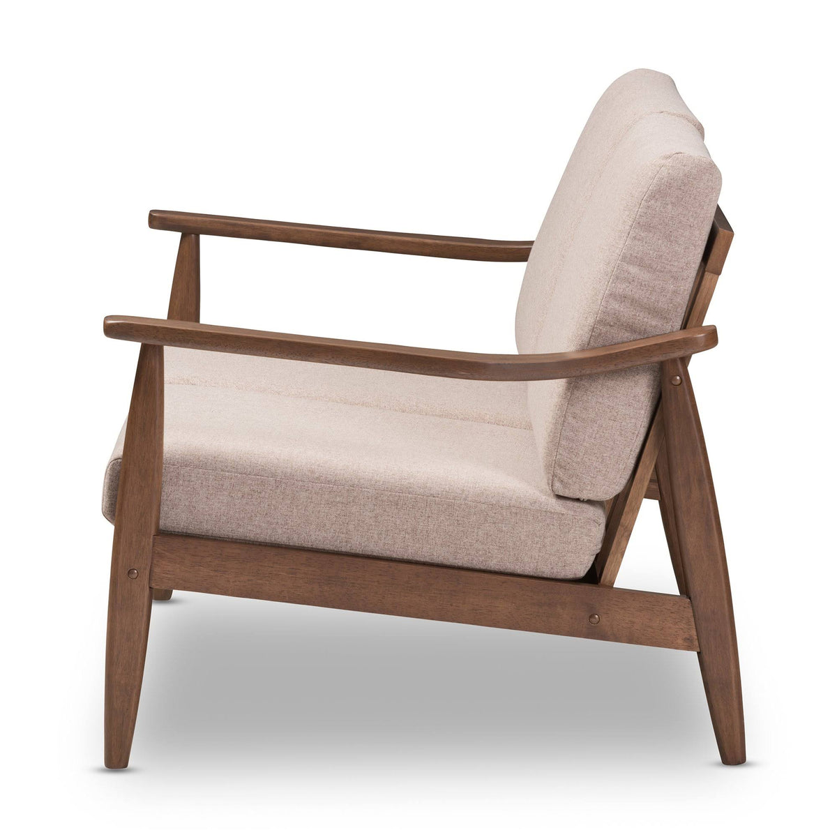Light Brown Wood 2-Seater Loveseat O55109