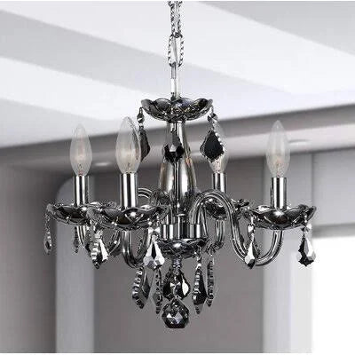 4-Light Chrome Candle Style Chandelier Q88892
