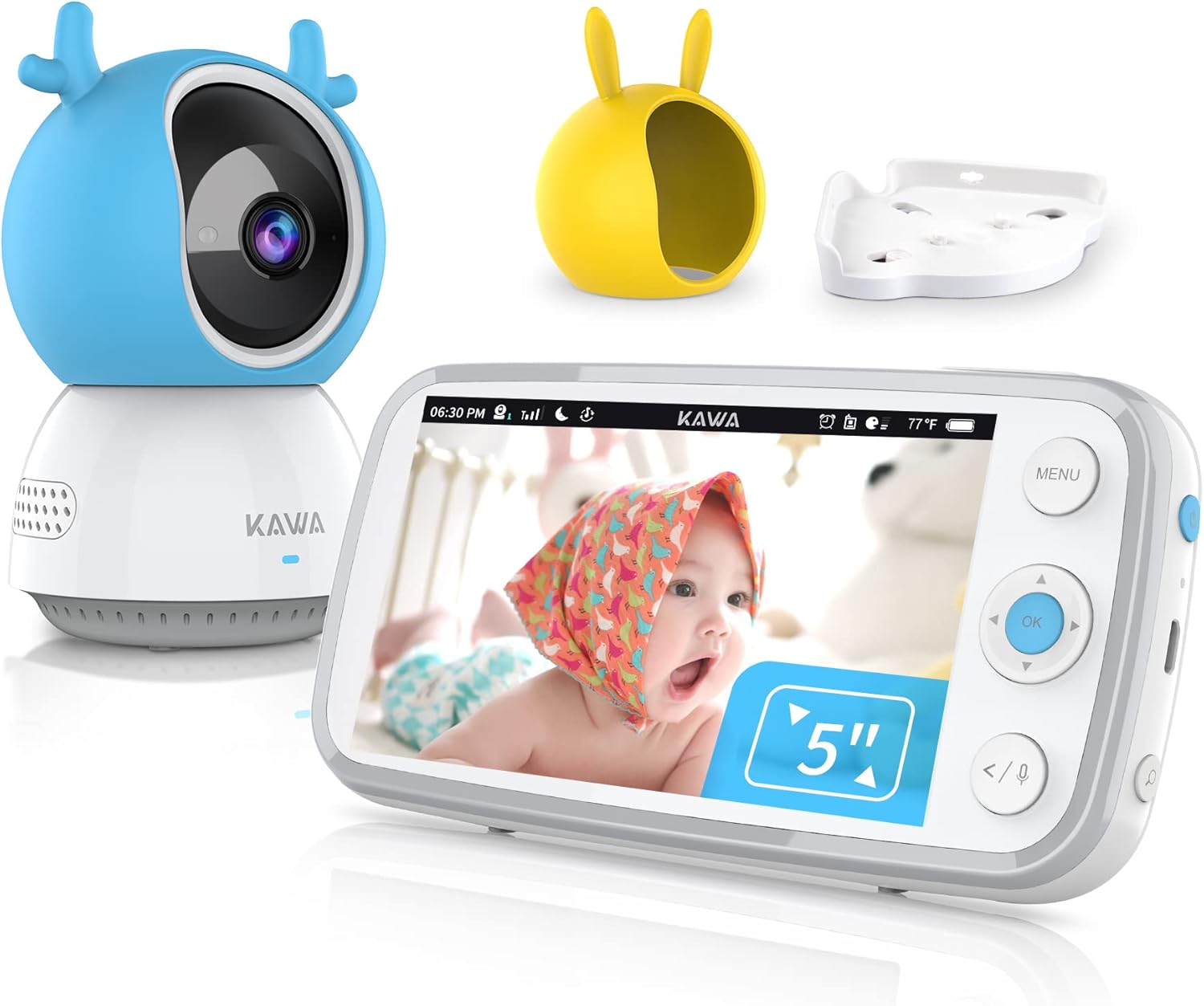 5" 720P HD Video Baby Monitor with Night Vision and 2-Way Talk I184644