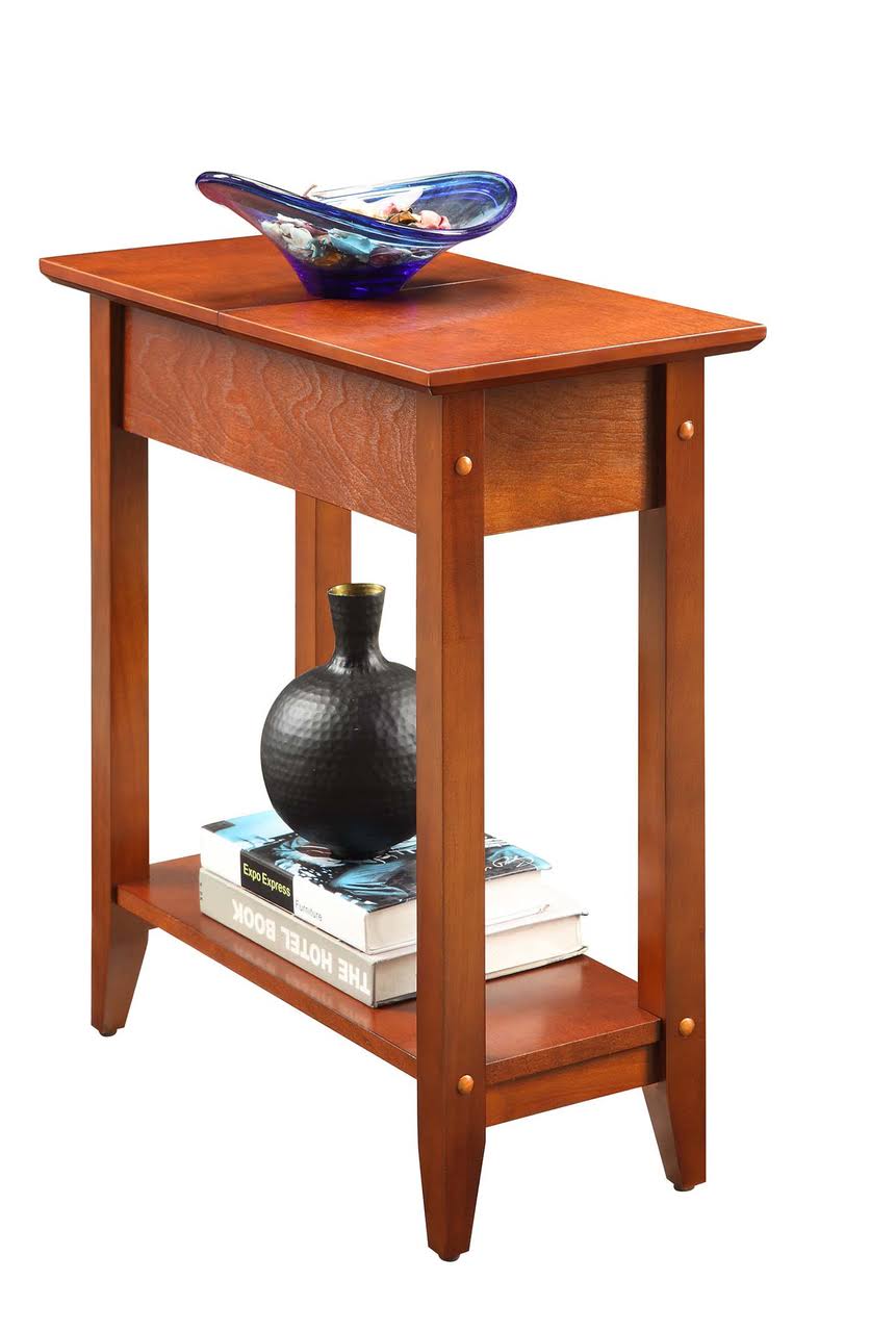 Cherry Flip Top End Table D298401