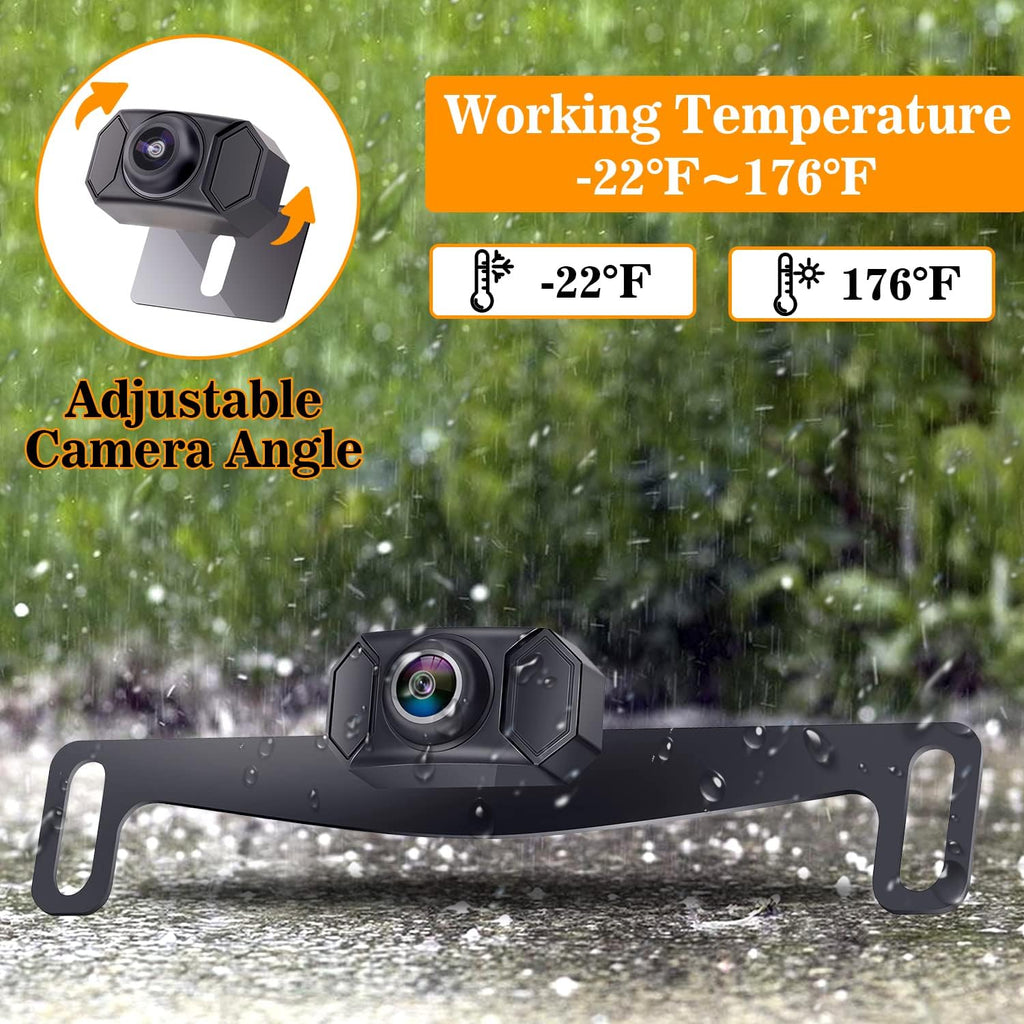 Wireless Backup Camera with 5'' Monitor Full HD 1080P Bluetooth Rear View Camera P7207