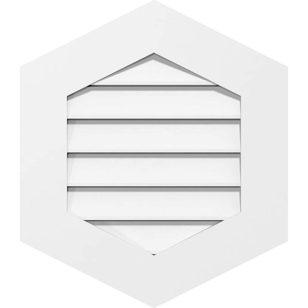 12x22W x 42x22H Vertical Peaked Surface Mount PVC Gable Vent 9/12 Pitch X663878